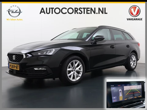 SEAT Leon Sportstourer 1.5TSI 131PK Adap.Cruise Trekhaak 3-Zone Ecc Camera Navi Apple Carplay Android Auto Pdc Style Business Intense Lmv Led Bluetooth Keyless Isofix 1.400KG Trekgewicht Rijstrooksensor 1e Eigenaar Dealeronderhouden Origineel Nederlandse Auto