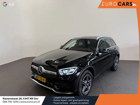 Mercedes-Benz GLC-klasse 300e 4MATIC Automaat PHEV AMG Line Navigatie Cruise Control Parkeersensoren Stoelverwarming Panorama dak Matrix LED-koplampen Virtual Cockpit Surround-systeem Burmester Inductielader