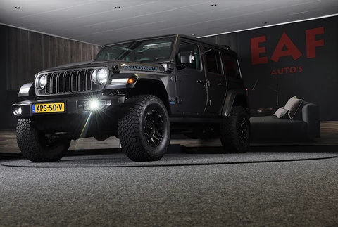 Jeep WRANGLER UNLIMITED 4xe 380 RUBICON Sky One Touch / Verhoogd / 360 Camera / Leder / Acc / Leder / Navi / Led / Pdc / 17 Inch