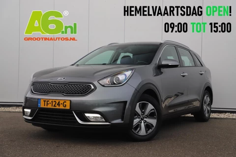 Kia Niro 1.6 GDi Hybrid DynamicLine Automaat Half Leder Navigatie Camera Lane Assist Clima Cruise PDC Carplay Android Bluetooth LED