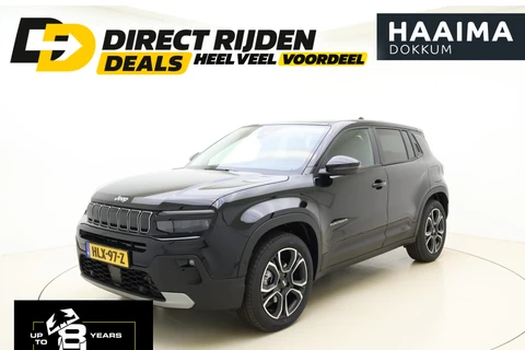 Jeep Avenger Summit 54 kWh | Navigatie | LED projector koplampen | Elektrische achterklep | 18'' lichtmetalen velgen | Camera | Stoelverwarming | Snel leverbaar!