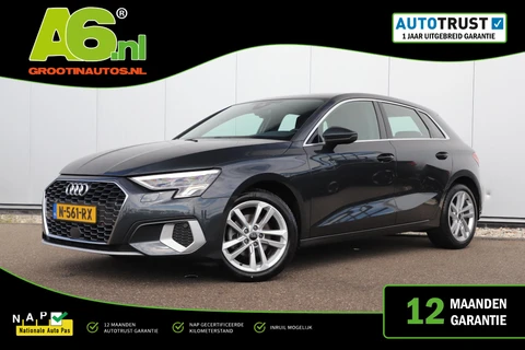 Audi A3 Sportback 30 TFSI Advanced edition Automaat Trekhaak LMV Sportstoelen LED Navigatie Carplay Android Climate Adaptive Cruise Parkeersensor