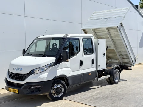 Iveco Daily 35C14 2.3 Kipper Dubbele Cabine Dubbellucht 3,5t Trekhaak 6 Stoelen Airco Cruise Control Benne Tipper