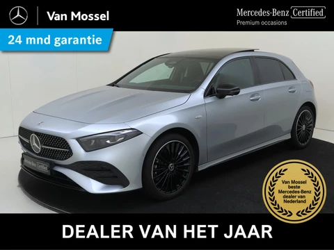 Mercedes-Benz A-klasse 250 e Star Edition AMG Line / Stoelverwarming / 360Graden-Camera / Panorama-schuifdak / Memory-Stoelen / Multispaaks-Velgen / Night-Pakket /