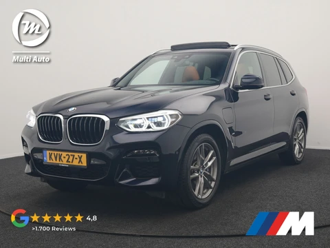 BMW X3 xDrive30e M Sport PHEV 293pk Dealer O.H. | Panodak | Adaptive Cruise | Head Up | 360 Camera | Harman / Kardon | Lederen Competition Stoelen Memory & Verewarmd | Stuur Verwarmd | Blis | Adaptive LED | Apple Carplay | Sfeerverlichting | Plug In Hybrid |