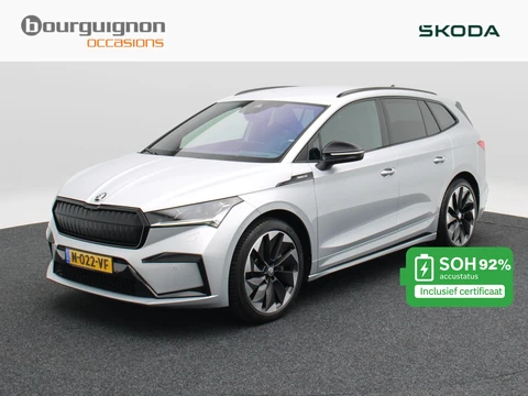 Škoda Enyaq iV 80 Sportline 204 Pk | Stoel/Stuur Verwarming | Achterbank Verwarmd | Cruise Control | Camera | Alacantara | CarPlay | 21 Inch