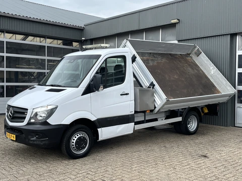 Mercedes-Benz Sprinter 514 CDI 2.2 366 3 zijden Kipper Airco Trekhaak 3500 kg Navigatiesysteem 1e eigenaar ex Overheid 3-Persoons Kipper Kieper Openlaadbak Pick-up P-up Gereedschapskist Euro 6