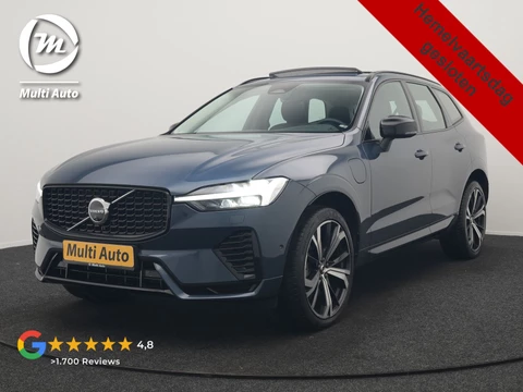 Volvo XC60 T6 AWD Plus Dark PHEV 350pk Dealer O.H. | Trekhaak Af Fabriek | Panodak | 360 Camera | Adaptive Cruise | Lederen Sportstoelen Memory & Verwarmd | 21'' L.M. | Keyless | Google Assistant | Apple Carplay | Stuur Verwarmd | DAB | Plug In Hybrid | NIEUWE EX FOTO'S
