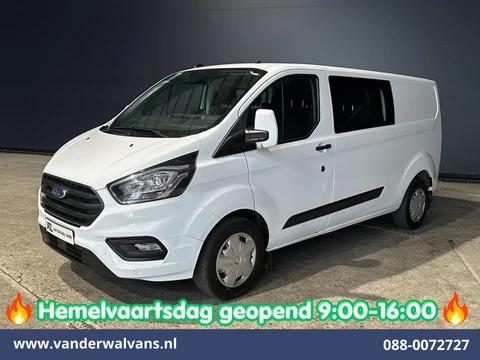 Ford Transit Custom 2.0 TDCI 130pk Automaat L2H1 Dubbele Cabine Inrichting Euro6 Airco | 6-Zits | Camera | Navigatie | LED Apple Carplay, Android Auto, Adaptieve Cruisecontrol, Trekhaak, Stoelverwarming, Verwarmde voorruit, Parkeersensoren, Achterklep