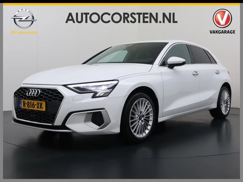 Audi A3 Sportback 30TFSI AUT-7 Adaptive-Cruise Navi Apple Carplay Android Sportstoelen LED-v+a PDC m.Hybrid Ecc Advanced Edition S-Tronic Privacy Glas Lmv Led DAB Wifi Regensensor Rijstrooksensor Virtual Cockpit 1e Eigenaar Origineel Nederlandse Auto