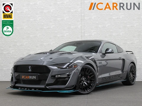 Ford Mustang V8 Shelby GT 500 Replica | 450pk | Brembo | EU Auto | ACC | Stoelventilatie | Ex BPM | Prijs incl. Bpm 53850,= | 10-traps Automaat | RVS Sportuitlaat | Fighter Jet Grey |