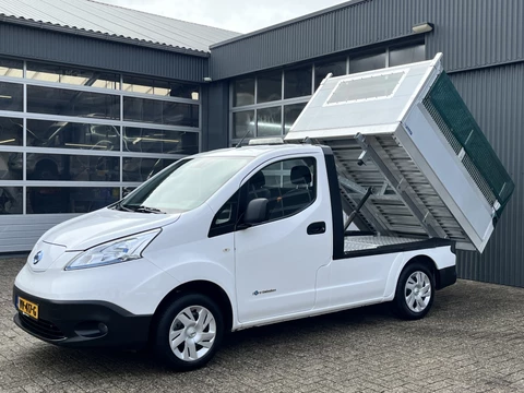 Nissan e-NV200 24KWh Marge BTW VRIJ!! Elektrische Kipper Openlaadbak met Airco Cruise controle Telefoonverbinding 2-Persoons Kieper Pick-up P-up 2x Oplaadkabels aanwezig Ex gemeente Bpm vrij