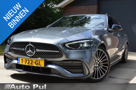 Mercedes-Benz C-klasse Estate 200 AMG Line Automaat/Navi/Pdc/Ecc/360°-Camera/digitale dashboard/Stoelverwarming/Half-leer/Led/19-Inch Lmv/Burmester