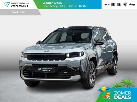 Jeep Compass 1.2 e-Hybrid First Edition | Uit voorraad leverbaar | Adapt. Cruise | Camera | Carplay | 18" | Elektr. A-Klep | Navi | Winter Pack | Schuif/Kanteldak