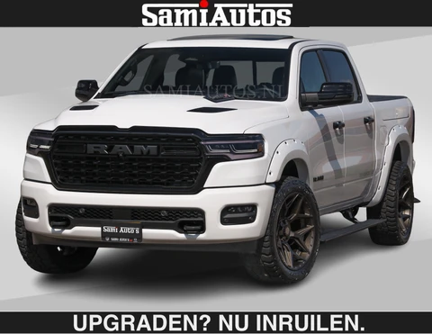Dodge Ram Pick-Up LIMITED H.O 540 PK 706Nm | €84950,- excl | Massage + Full Option | De Meest Luxe en Volle in zijn Klasse | Comfortabele Dubbele Cabine met Royale 5 Zitplaatsen | BPM vrij | Nu Leverbaar uit Voorraad | Voorraad Nr 2336 - 7700 | De specialist in Amerikaanse pick‑ups in Nederland en Europa.