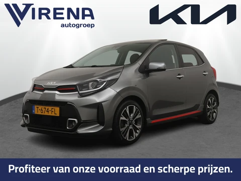Kia Picanto 1.0 T-GDi GT-Line 5p Schuif/Kanteldak - Climate Control - Apple Carplay / Android Auto - Lederen bekleding - Fabrieksgarantie tot 06-2030