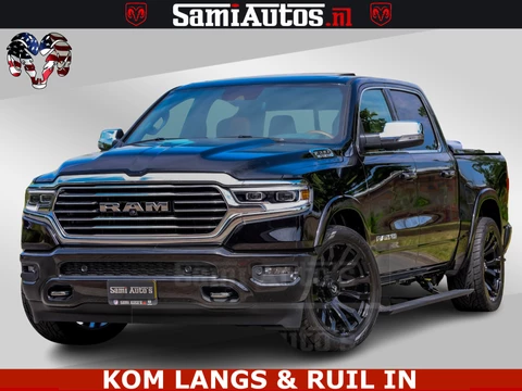 Dodge Ram Pick-Up LONGHORN ® EDITION | NEW SADDLE LEATHER | VIRTUAL | HEAD | PANODAK | LUCHTVERING | BOM VOL | DC | 5,7L V8 HEMI 402 PK | CREW CAB | DUBBELE CABINE | 4X4 | 5 PERSOONS | GRIJSKENTEKEN | LIMITED