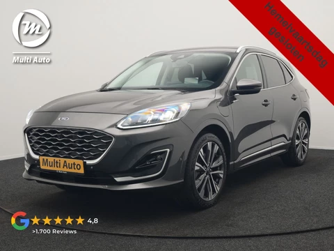 Ford Kuga 2.5 Vignale PHEV 225pk Dealer O.H. | Trekhaak Af Fabriek | Adaptive Cruise | Head Up | 360 Camera | Bang & Olufsen | Lederen Sportstoelen Memory & Verwarmd | Keyless | Blis | Stuur Verwarmd | Apple Carplay | Navigatie | DAB | Plug In Hybrid |