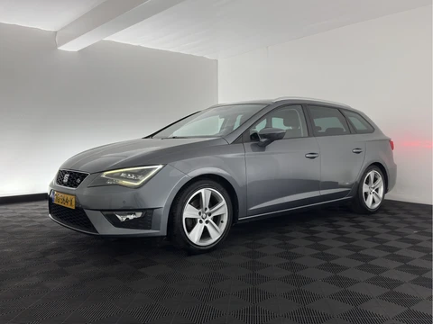 SEAT Leon ST 1.4 EcoTSI FR Connect (INCL-BTW) *LEATHER-FABRIC | FULL-LED | NAVI-FULLMAP | SPORTSEATS | CAMERA | PRIVACY-GLASS | ECC | PDC | AMBIENTLIGHT | CRUISE | TOWBAR | 17''ALU*