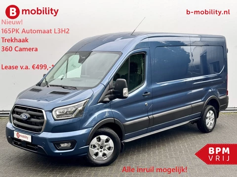 Ford Transit 350 2.0 TDCI 165PK L3H2 Limited Nieuw Type Automaat Trekhaak 2.800kg | UNIEK* | Trekhaak 2.800kg | Rondomzicht Camera | Apple CarPlay