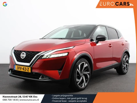 Nissan Qashqai 1.3 MHEV Xtronic Tekna Plus Navigatie Climate control Head up leder LMV Camera 360 Panorama dak Electrisch bedienbare achterklep