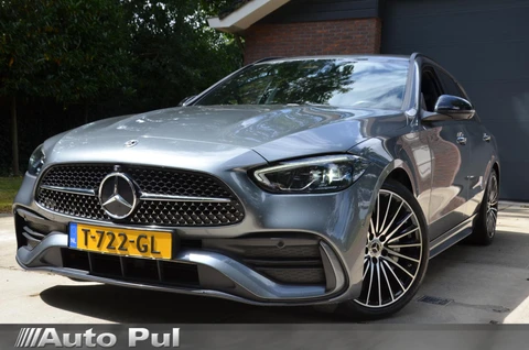 Mercedes-Benz C-klasse Estate 200 AMG Line Automaat/Navi/Pdc/Ecc/360°-Camera/digitale dashboard/Stoelverwarming/Half-leer/Led/19-Inch Lmv/Burmester