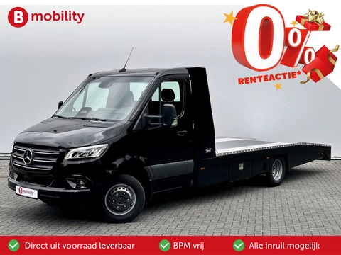 Mercedes-Benz Sprinter 519 CDI Tijhof AluLiner V/A €32 Per Dag!! Luchtvering NIEUW! MJ.2025 Autotransporter/ Oprijwagen | Lier | 3-Zitplaatsen | AppleCarPlay | DAB | Adaptive Cruise Control | Navigatie | Trekhaak