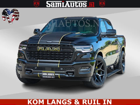 Dodge Ram Pick-Up Limited Night Sport High Output 540HP 706Nm | Massage + Full Option | De Meest Luxe en Volle in zijn Klasse | Comfortabele Dubbele Cabine met Royale 5 Zitplaatsen | BPM vrij | Nu Leverbaar uit Voorraad | Voorraad Nr 2356 - 0990 | De specialist in Amerikaanse pick‑ups in Nederland en Europa.