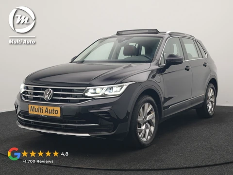 Volkswagen Tiguan 1.4 TSI eHybrid Elegance PHEV 245pk Dealer O.H | Trekhaak Af Fabriek | Panodak | Adaptive Cruise | IQ Light | 360 Camera | Lederen Sportstoelen Memory & Verwarmd | Travel Assist | Apple Carplay | Keyless | Stuurverwarming | BLIS | Virtual | Navigatie | DAB | 18"L.M | Plug In Hybrid |