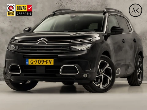 Citroën C5 Aircross 1.6 PureTech Sport 181Pk Automaat (APPLE CARPLAY, GROOT NAVI, 360 CAMERA, TREKHAAK, LEDER, SPORTSTOELEN, KEYLESS, ADAPTIVE CRUISE, NIEUWSTAAT)