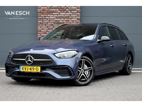 Mercedes-Benz C-Klasse Estate 300 e AMG Line Premium | Panoramadak | Memory | Distronic | Surround Camera | Trekhaak | Digital Light | Nightpakket | Augmented Reality |