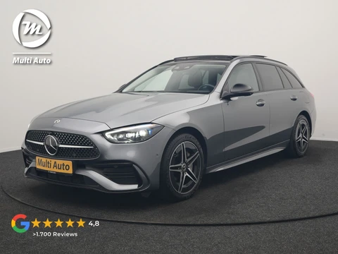 Mercedes-Benz C-Klasse Estate 300 e AMG Line PHEV 313pk Dealer O.H | Trekhaak Af Fabriek | Panodak | 360 Camera | Adaptive Cruise | Digital LED | Alcatara Sportstoelen Memory & Verwarmd | BLIS | Sfeerverlichting | Apple Carplay | Virtual | Navigatie | DAB | 18"L.M | Plug In Hybrid |