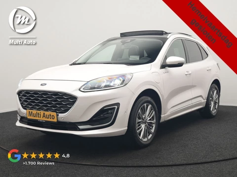 Ford Kuga 2.5 Vignale PHEV 225pk Dealer O.H. | Trekhaak Afn. | Panodak | Adaptive Cruise | Head Up | 360 Camera | Bang & Olufsen | Lederen Sportstoelen Memory & Verwarmd | Keyless | Achterbank Verwarmd | Blis | Stuur Verwarmd | Navigatie | DAB | Plug In Hybrid |