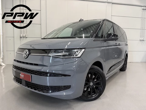 Volkswagen Multivan 1.4 eHybrid L2 EDITION 7p. PANO/TREKHAAK/LEER/HEAD-UP/IQ-LIGHT/ACC/ADAPTIVE-ONDERSTEL/SFEER/CAMERA/CARPLAY/ELECTR.SCHUIFDEUREN/18"BLACK/TWO-TONE PURE GREY MET DEEP BLACK/VOLLEDIGE VW DEALER HISTORIE, NET OH BEURT GEHAD