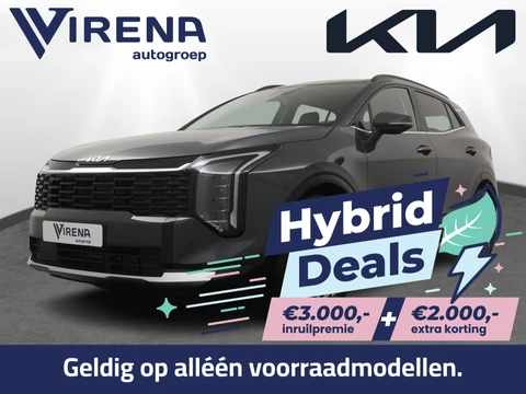 Kia Sportage 1.6 T-GDi Hybrid DynamicPlusLine - €5.000,- voordeel - Schuif-/Kanteldak - Stoelverwarming voor en achter - Elektrische Voorstoelen - Elektrische Achterklep - Matrix Led - Fabrieksgarantie t/m 2033