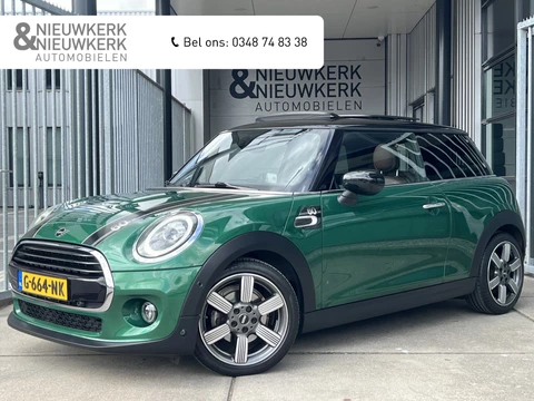 MINI 3-deurs 1.5 Cooper 60 Years Edition | AUTOMAAT | HEAD-UP DISPLAY | LEDER | SCHUIF/KANTELDAK | CARPLAY/ANDROID | HARMAN/KARDON | NAVI | CRUISE CONTROL | PDC V+A | CLIMATE CONTROL | LMV 17'' | STOELVERWARMING | KEYLESS | LED | BLUETOOTH