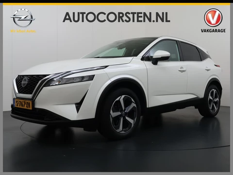 Nissan QASHQAI 1.3T 158PK MHEV Automaat Xtronic Panoramadak Trekhaak Adap.Cruise Navi Ecc 360°Camera Android Auto Apple Carplay Pdc N-Connecta Privacy Glas Lmv Full-Led DAB Bluetooth Lane Assist Rijstrooksensor Wifi Dealeronderhouden 1e Eigenaar Origineel Nederlandse Auto