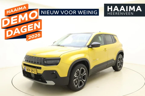 Jeep Avenger 1.2 e-Hybrid 110pk Automaat Summit | Panoramadak | JBL audio | Navigatie | Adapt. Cruise control | Stoelverwarming | Elektrische achterklep | 18" Lichtmetalen velgen