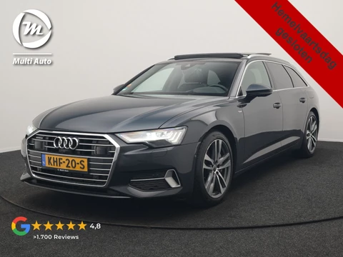 Audi A6 Avant 50 TFSI e quattro S Line PHEV 300pk | Trekhaak Af Fabriek | Panodak | 360 Camera | Head Up | Matrix LED | Adaptive Cruise | S-Line | Alcantara Sportstoelen Memory & Verwarmd | Keyless | Blis | Navigatie | Virtual | DAB | 19"L.M | Plug In Hybrid |