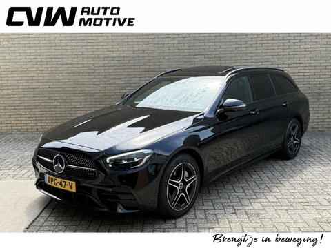Mercedes-Benz E-klasse Estate 300 e 320pk Avantgarde AMG Line | Elektrisch wegklapbare trekhaak | Schuif/kanteldak | 360 camera | Widescreen | Sfeerverlichting | Apple CarPlay | Stoelverwarming | Elektrische achterklep | Volledig onderhouden