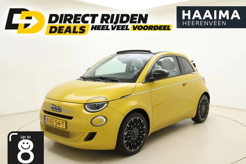 Fiat 500 1.0 Hybrid La Prima Cabrio | DEMO | Navigatie | JBL Audio | Achteruitrijcamera | Climate control | Full LED Koplampen | Stoelverwarming | 17" Lichtmetalen velgen