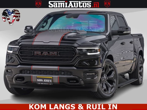 Dodge Ram Pick-Up LIMITED | TRAINHORN | | HUD | UITLAATKLEP | LUCHTVERING | STRIPING | PANODAK | BOM VOL | BLAUW VOORRUIT | 5.7 V8 HEMI 402PK | DC | DUBBELE CABINE | 5 PERSOONS | GRIJSKENTEKEN PICK UP | EERSTE EIGENAAR | OPEN UITLAAT KLEP & TRAIN HORN | | De specialist in Amerikaanse pick‑ups in Nederland en Europa.