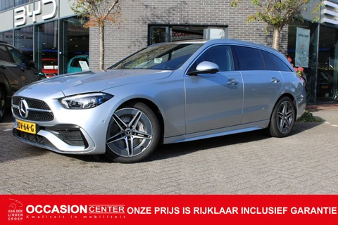 Mercedes-Benz C-Klasse Estate 180 AMG Line Pano/Leder-stof/18"/360cam/Laserled/Burmeister/Winter