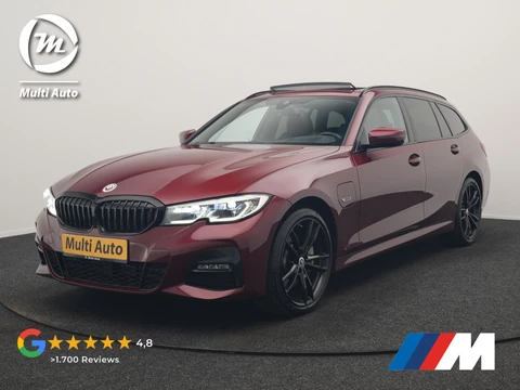 BMW 3 Serie Touring 330e M Sport PHEV 293pk Dealer O.H. | Panodak | Head Up | Laser LED | Adaptief Onderstel | Alcantara Sportstoelen Memory & Verwarmd | Camera | Sfeerverlichting | Keyless | Blis | Hifi Audio | Apple Carplay | Navigatie | DAB | Plug In Hybrid |