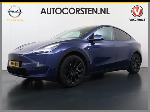 Tesla Model Y RWD 300PK LFP Accu Trekhaak Spoiler 20"lm Warmtepomp Leer PanoDak Navi Premium-Audio Ecc Adap.Cruise Camera's Traffic-Aware-Cruise+Sturen  AI FSD-3 Computer SOH 92% Stuur+Stoelverwarming Led Traffic-Aware Cruise Control Toybox Elek.Achterklep 1.600KG Trekgewicht 1e Eigenaar Origineel Nederlandse Auto