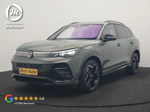 Volkswagen Tiguan 1.5 eHybrid R-Line Business PHEV 272pk Dealer O.H | SOH 97,9% | Trekhaak Af Fabriek | Adaptive Cruise | Head Up | 360 Camera | IQ Light | Harman / Kardon | Lederen Sportstoelen Massage & Memory | Stuur & Stoelen Verwarmd | Sfeerverlichting | Blis | DAB | 20"L.M | Plug In Hybrid