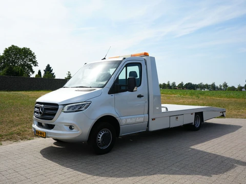 Mercedes-Benz Sprinter Oprijwagen 516 2.2 CDI L3 EURO VI-D TIJHOF opbouw | Luchtvering | Apple Carplay | Tachograaf | Trekhaak | Ingebouwde Startkabels | Navigatie | DAB |