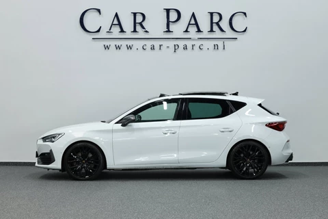 CUPRA Leon 2.0 TSI VZ 300+PK LED/VIRTUAL/SFEER/PANO/HALF LEER+S.VERWARMING+MEMORY/19"/CAM/ACC/ECC/12 MDN GARANTIE!