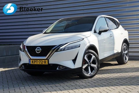Nissan Qashqai 1.3 MHEV N-Connecta Black Edition Airco HUD Stoel Verwarmd Cruise Navi Leer