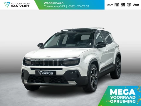 Jeep Avenger Summit 54 kWh | 17% Bijtelling | Schuif/Kanteldak | Leder&Winter Pack | Warmtepomp | Info&Convenience Pack